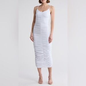 Susana Monaco White Ruched Dress